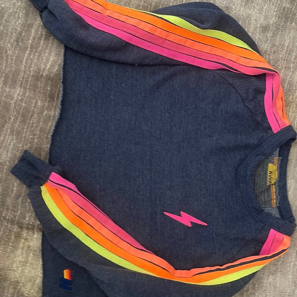 aviator nation crop hoodie size small